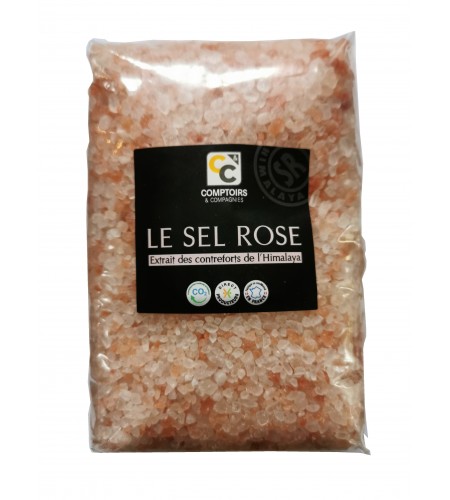 Sel rose de l'Himalaya, gros sel rose, sel de cuisine, sel rose